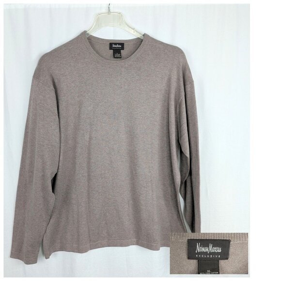 Vintage Neiman Marcus Sweater XL Brown Knit - Picture 1 of 6